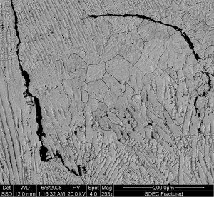 Root cause failure testing of cracking in a welding pump component